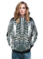 Oasap Men Fashion Skeleton 3d Digitall Hoodie