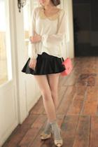 Oasap Lovely Min Ruched Skirt With Elastic Waist