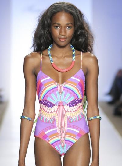 Oasap Spaghetti Strap One Piece Printed Swimsuit