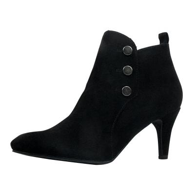 Oasap Round Rivet Stiletto Heels Pointed Toe Side Zipper Boots