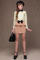 Oasap Bowknot Embellished Flouncing Skirt
