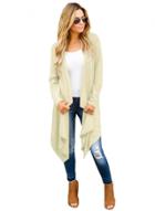 Oasap Solid Color Open Front Loose Fit Irregular Knit Cardigan