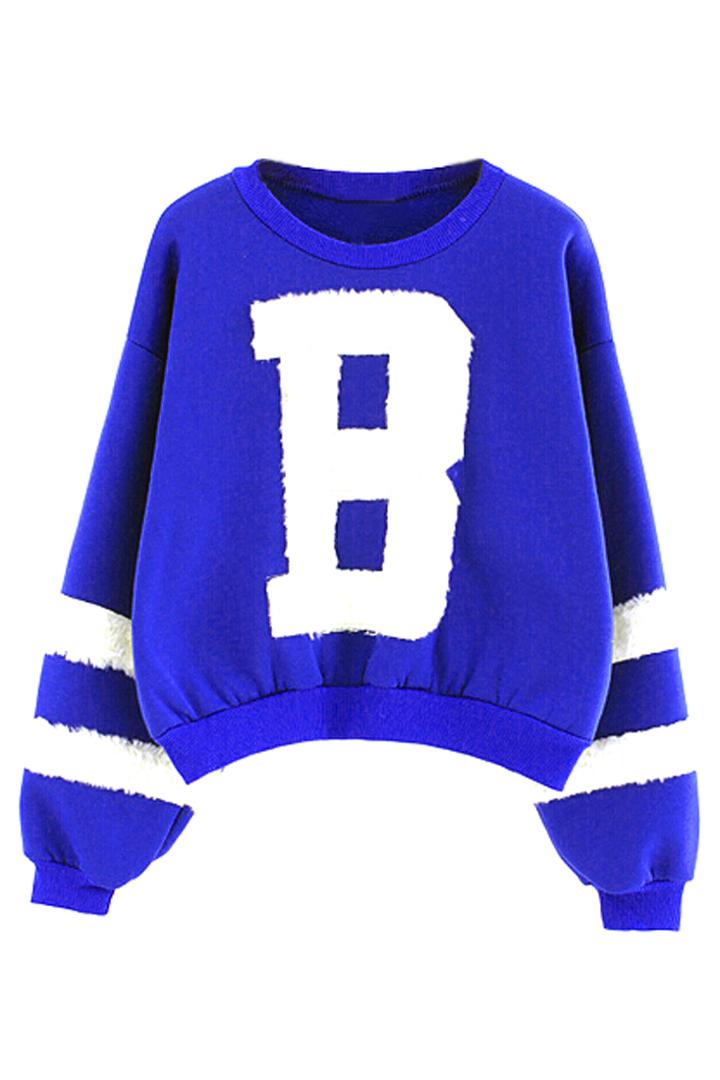 Oasap Chic Capital Letter Sweatshirt