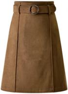 Oasap Faux Suede Plus Size A-line Skirt