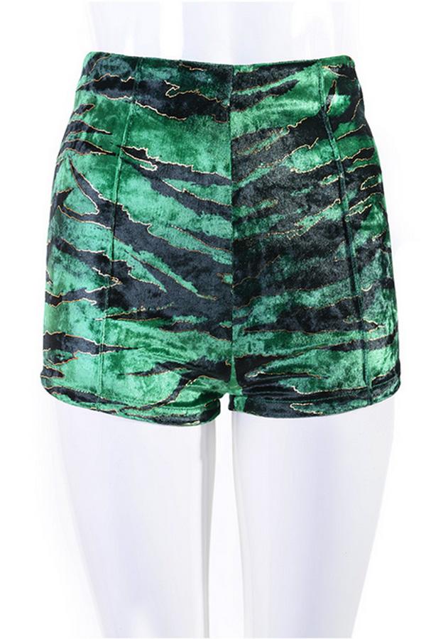 Oasap Stretch Velvet Shorts