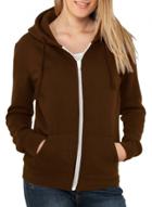 Oasap Women's Fashion Solid Color Zip Front Hoodie