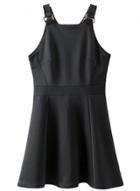 Oasap Women's Fashion Solid Sleeveless High Waist Mini Skater Dress