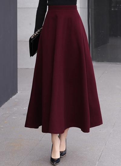 Oasap High Waist A-line Maxi Skirt
