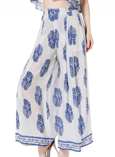 Oasap Fashion Loose Fit High Slit Wide-leg Pants