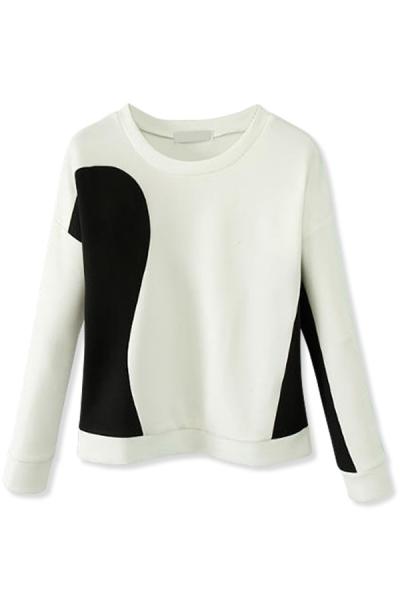 Oasap Trendy American Map Pattern Sweatshirt