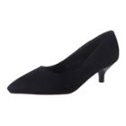 Oasap Pointed Toe Low Heels Solid Color Slip-on Pumps