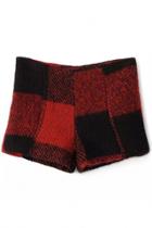 Oasap Cute Simple Plaid Wool Shorts