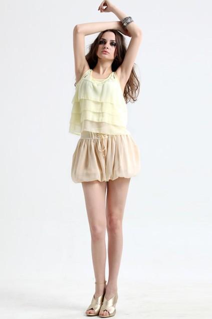 Oasap Lace Up High Waist Shorts
