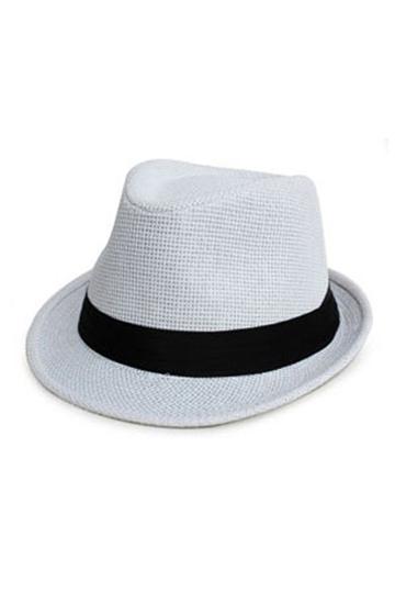 Oasap Plaited Strap Embellished Jazz Hat