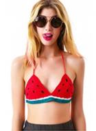 Oasap Fashion Watermelon Triangle Bikini Set
