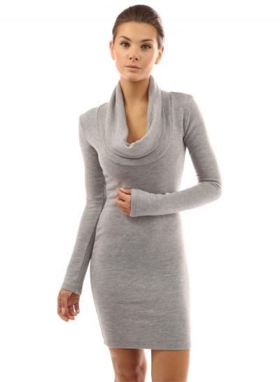 Oasap V Neck Long Sleeve Solid Color Bodycon Dress