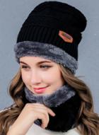 Oasap Unisex Fashion Warm Knit Hat Neckerchief