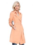 Oasap Buttons Long Sleeve Trench Coat With Belt