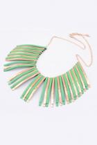 Oasap Color Block Hairpin Necklace