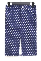 Oasap Dotted Front Slit Pencil Skirt