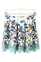 Oasap Floral Pleated Skirt