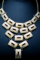 Oasap Chic Punk Style Hollowed-out Square Necklace