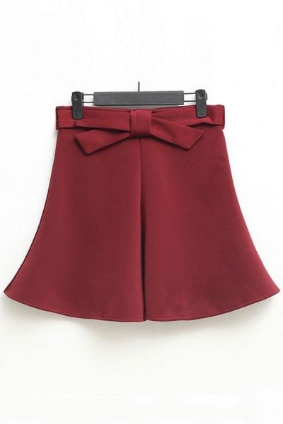 Oasap Bowknot A-line Mini Skirt