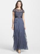 Oasap Elegant Lace Panel High Waist Prom Pleated Dress