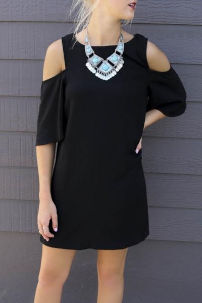 Oasap Chic Off-the-shoulder Shift Dress