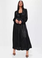 Oasap Fashion Long Sleeve Solid Longline Trench Coat