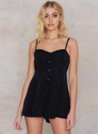 Oasap Front Button Detail Slip Jumpsuit