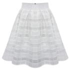 Oasap High Waist Solid Color Mesh Skirt