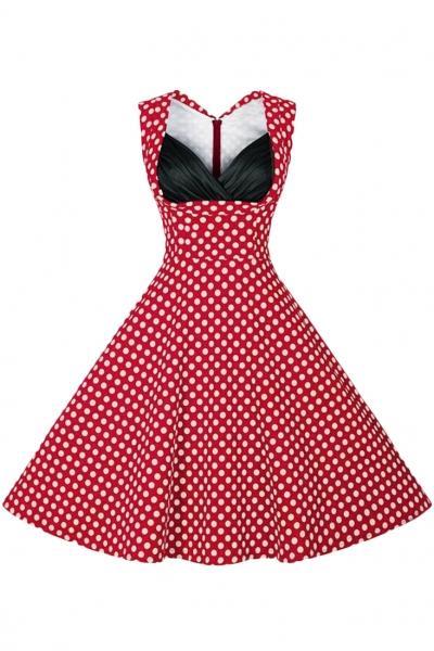 Oasap Vintage Polka Dot Printing Dress