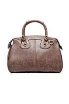 Oasap 2way Vintage Handbag With Oval Leather Charm