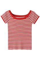 Oasap Color Block Striped Print Ribbed Knit Crop Top