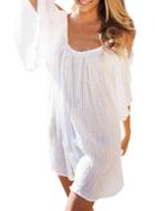 Oasap Women's Cut Out Shoulder Half Sleeve Beach Mini Dress
