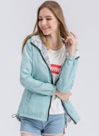 Oasap Fashion Full Zip Reversible Hooded Jacket