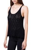 Oasap Women Geometric Lace Print Scoop Neck Sleeveless Tank