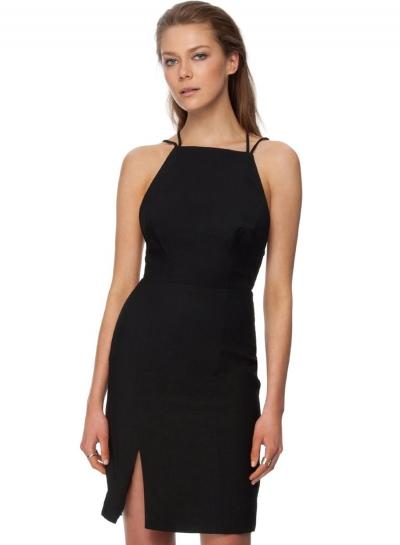Oasap Fashion Back Cross Strap Bodycon Cocktail Dress