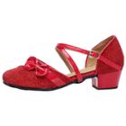 Oasap Gril's Bow Cross Strap Latin Dance Shoes