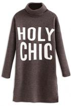 Oasap Holy Chic Turtle Neck Long Sweatshirt