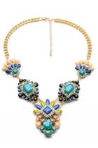 Oasap Amazing Colorful Faux Stone Necklace