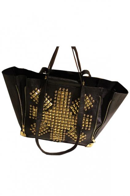 Oasap Riveted Zipped Tote