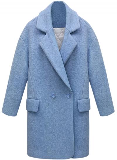 Oasap Women's Winter Solid Color Wool Blend Cocoon Coat
