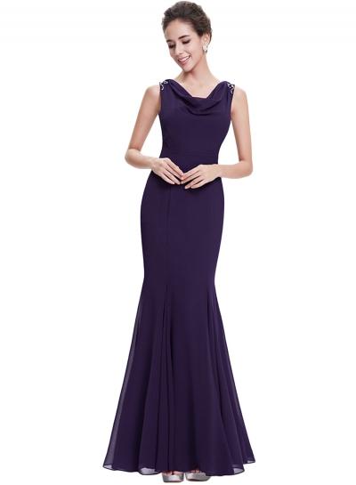 Oasap Women's Elegant Cowl Neck Sleeveless Evening Mermaid Dress