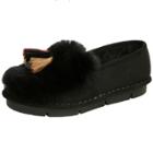 Oasap Fashion Fringed Round Toe Slip-on Doug Shoes
