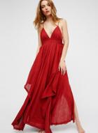 Oasap Spaghetti Strap V Neck Asymmetric Design Dress