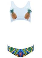 Oasap Women's Geometric Pineapple Print Two Piece Swimsuit