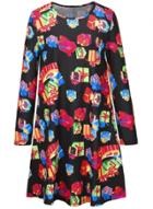 Oasap Christmas Present Graphic Loose Fit Dress