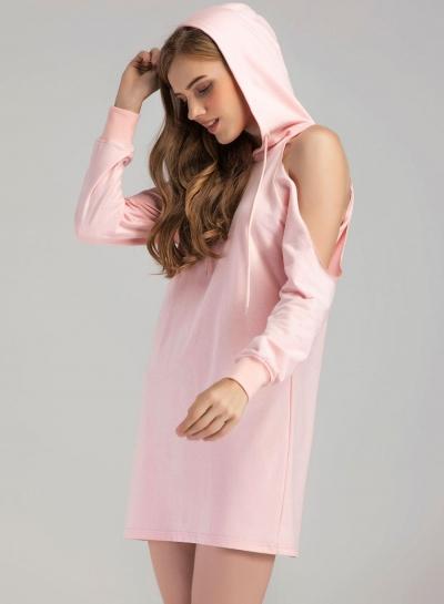 Oasap Fashion Hooded Sweatshirt Dress